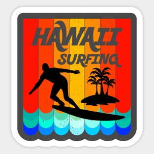 Vintage Hawaii Surfing Label Iconic Special Sticker